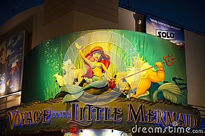 Little Mermaid, Disney World, Holiday Studios, Travel Editorial Stock Photo