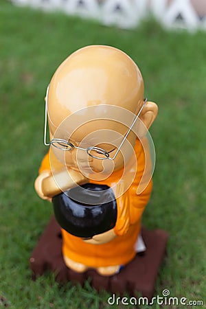 Little monk doll, Neophyte Stock Photo