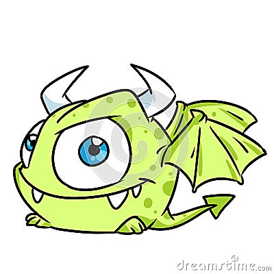 Little monster demon character illustration cartoon Cartoon Illustration