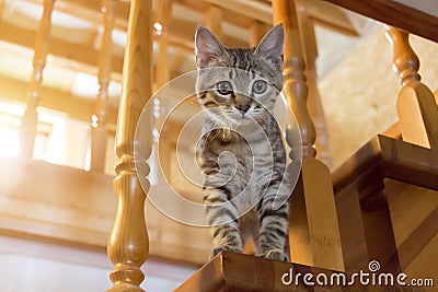 A little naughty kitten Stock Photo