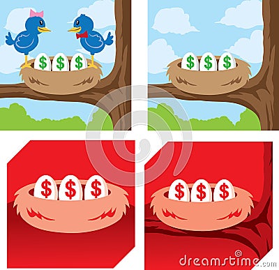 LIttle Nest Egg icon Vector Illustration