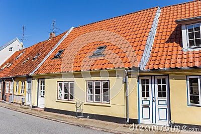 Little old houses in the historic center of Tonder Stock Photo