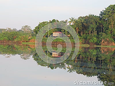 a little paradise in the middle of the amazon rainforest full of peace and beauty Stock Photo