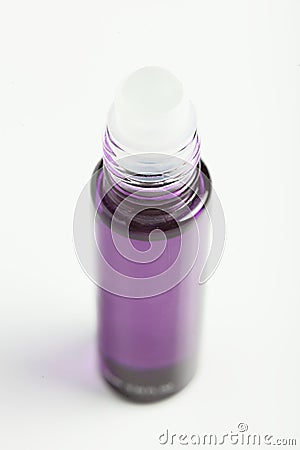 Little parfume bottle on white background Stock Photo
