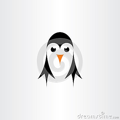 little penguin symbol logo element sign vector Vector Illustration