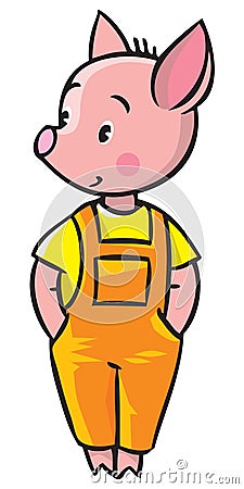 Little piglet Vector Illustration