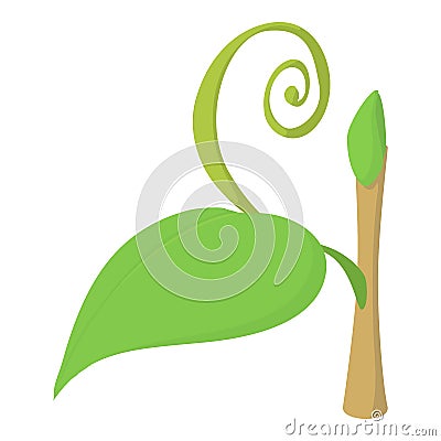 Little plant icon, cartoon style Vector Illustration