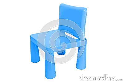 Little Plastic Chair isolated Stock Photo