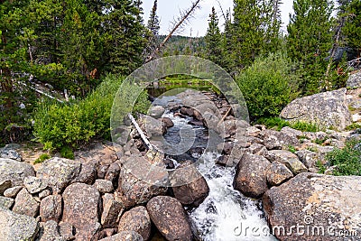 Little Popo Agie River, near Lander, Wyoming Stock Photo