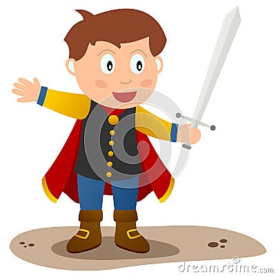 Little Prince Charming Vector Illustration