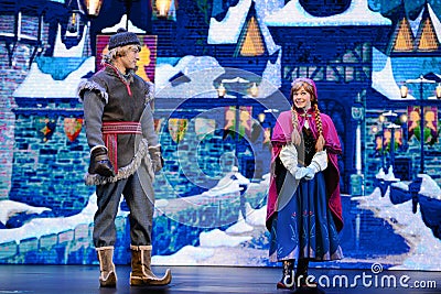 Little Princess Anna and Kristoff Editorial Stock Photo