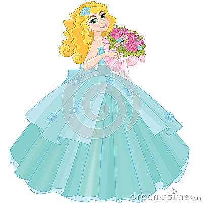 Magic Cartoon Fairy Character Cute Princess Vector Illustration