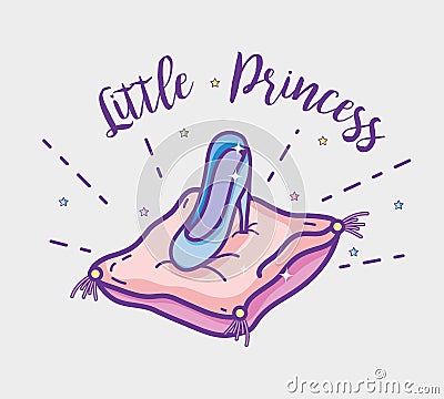 Little princess heel Vector Illustration