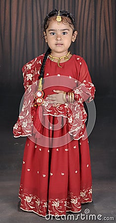 Little punjabi girl Stock Photo