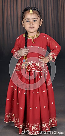 Little punjabi girl Stock Photo