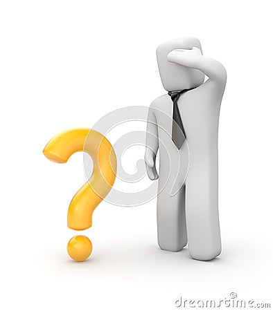 Little question Stock Photo