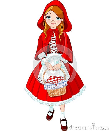 Little red riding hood Vector Illustration