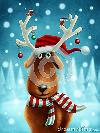 Little reindeer Stock Photo