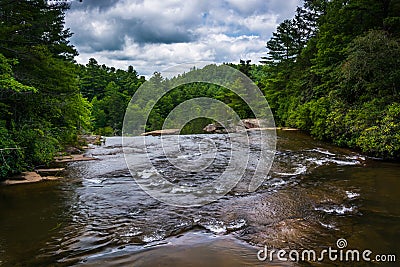 The Little River above High Falls, in Dupont State Forest, North Stock Photo