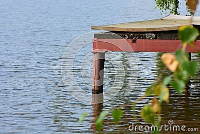 Little ruined pier Stock Photo