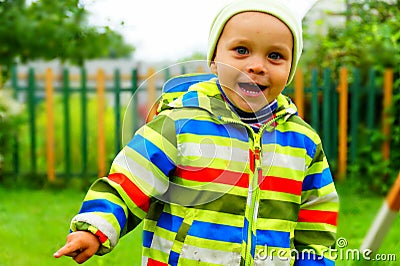 Little running boy Stock Photo