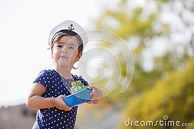 Little sailor girl Stock Photo