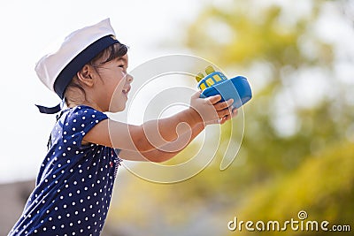 Little sailor girl Stock Photo