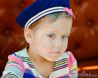 Little sailor girl Stock Photo