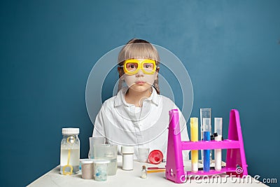 Little scientist and ecology experiment equipment Stock Photo