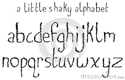 A Little Shaky Alphabet Vector Illustration