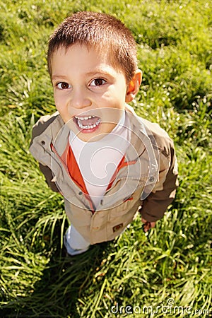 Little shouting boy Stock Photo