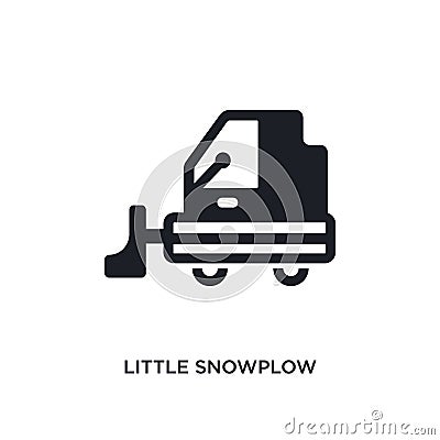 little snowplow isolated icon. simple element illustration from construction concept icons. little snowplow editable logo sign Vector Illustration