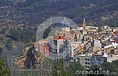 A little spanish village, called Navajas. Stock Photo