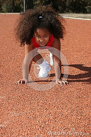 Little sports girl Stock Photo