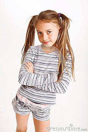 Little sporty girl Stock Photo