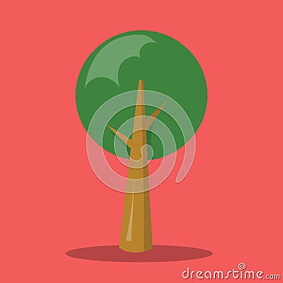 LITTLE SQUIRREL TREE ROUND 09 Vector Illustration
