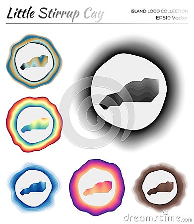 Little Stirrup Cay logo collection. Vector Illustration