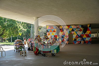 Little street vendor selling snacks and drinks Editorial Stock Photo