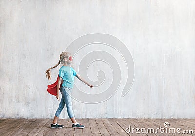 Little super girl Stock Photo