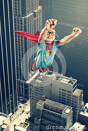 Little Superhero Stock Photo