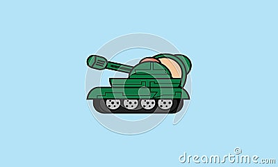 Little Tank Logo For Game And Toys Brand Stock Photo