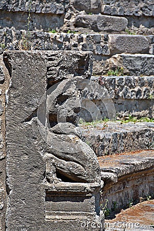 The little theatre of Pompei archeological site Stock Photo