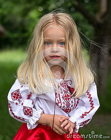 Little ukrainian girl Stock Photo