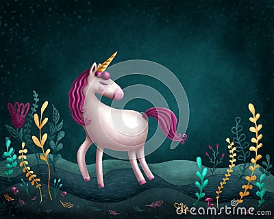 Little unicorn Stock Photo