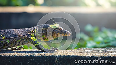 Little water monitor ; monitor lizard . Stock Photo