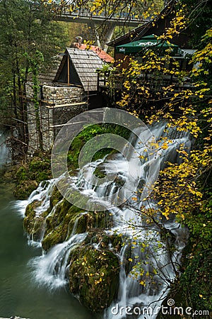 Little Waterfalls in Rastoke Stock Photo