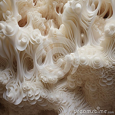 Intricate Sand Mountain Formation With Rococo-inspired Plastic Swirls Stock Photo