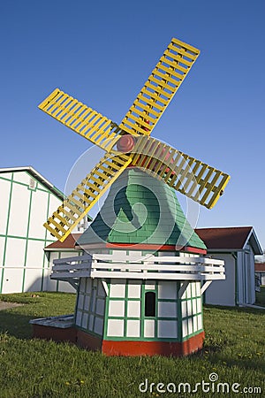 Little windmill in Elk Horn Stock Photo