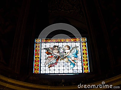 Little Window in the Church of the GesÃ¹ is located in the Piazza del GesÃ¹ in Rome Editorial Stock Photo