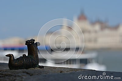 A little worm watching Budapest Stock Photo